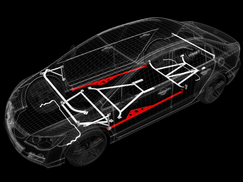 ウルトラレーシング フロントメンバーブレース アウディ A8 (D4 